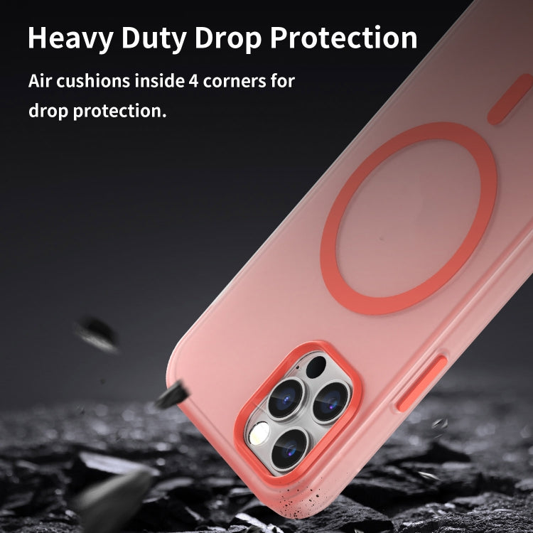 For iPhone 12 Pro MagSafe Frosted Translucent TPU + PC Full Coverage Phone Case