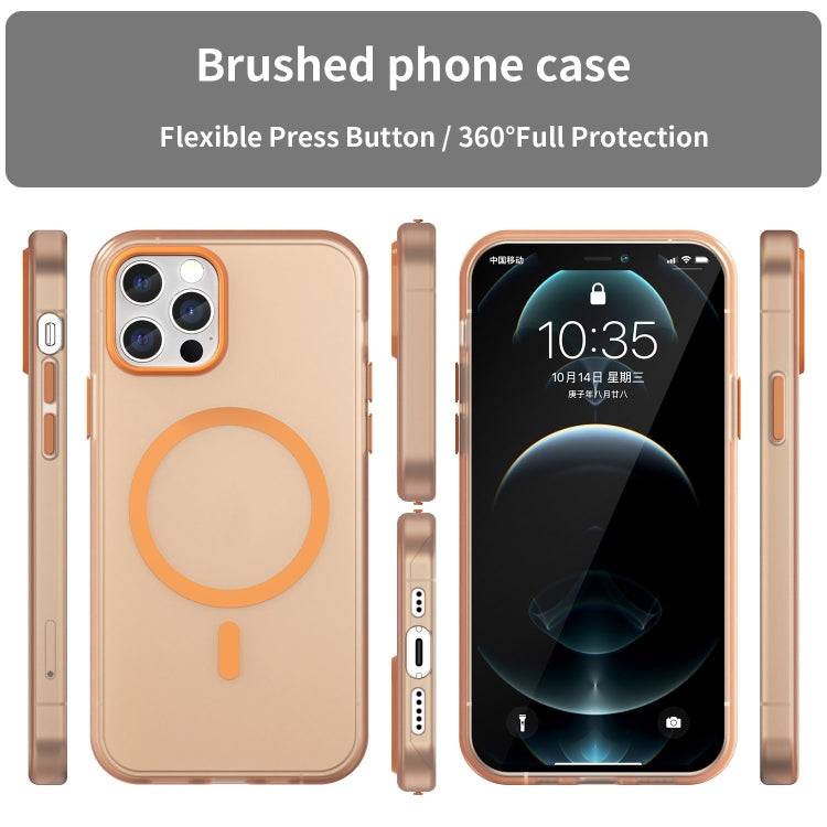 For iPhone 12 Pro MagSafe Frosted Translucent TPU + PC Full Coverage Phone Case