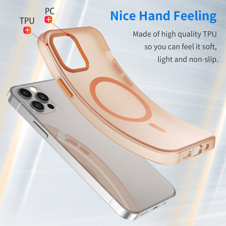 For iPhone 12 Pro MagSafe Frosted Translucent TPU + PC Full Coverage Phone Case