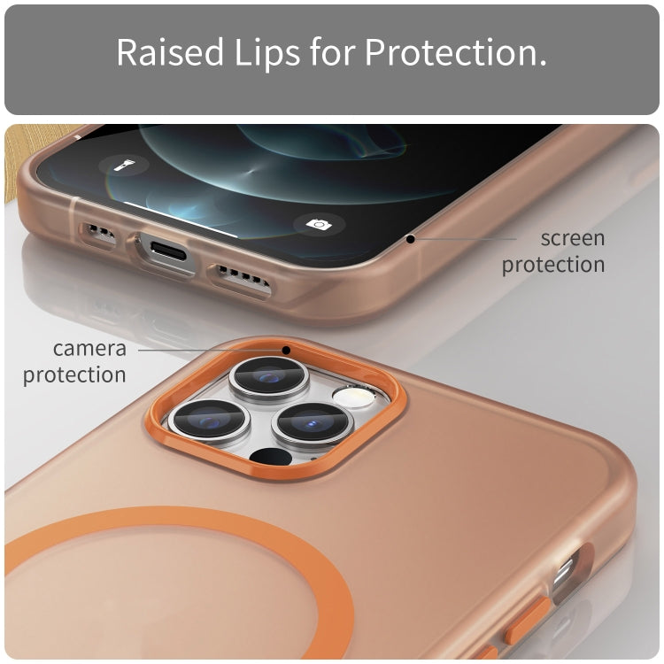 For iPhone 12 Pro MagSafe Frosted Translucent TPU + PC Full Coverage Phone Case