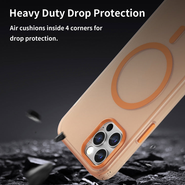 For iPhone 12 Pro MagSafe Frosted Translucent TPU + PC Full Coverage Phone Case
