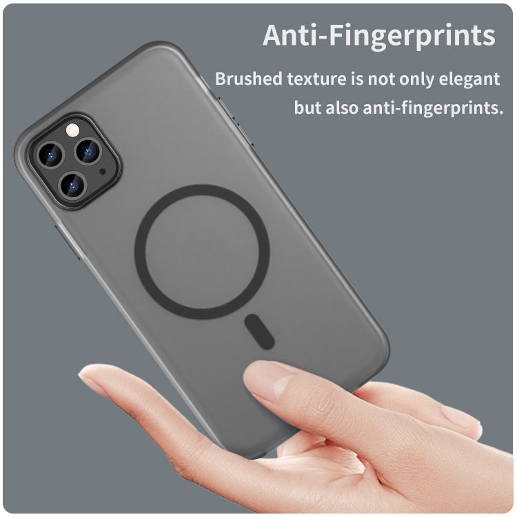 For iPhone 11 Pro Max MagSafe Frosted Translucent TPU + PC Full Coverage Phone Case