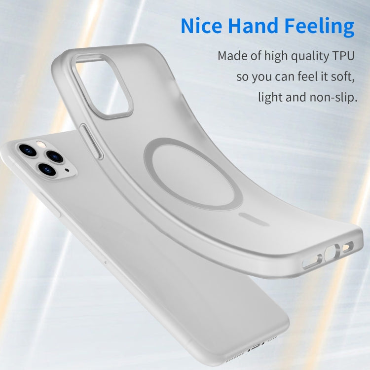 For iPhone 11 Pro Max MagSafe Frosted Translucent TPU + PC Full Coverage Phone Case