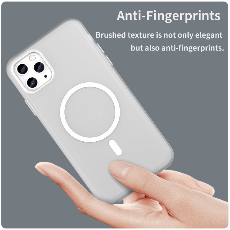 For iPhone 11 Pro Max MagSafe Frosted Translucent TPU + PC Full Coverage Phone Case