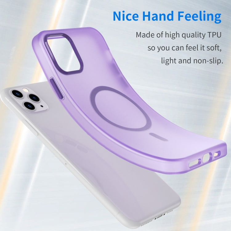 For iPhone 11 Pro Max MagSafe Frosted Translucent TPU + PC Full Coverage Phone Case
