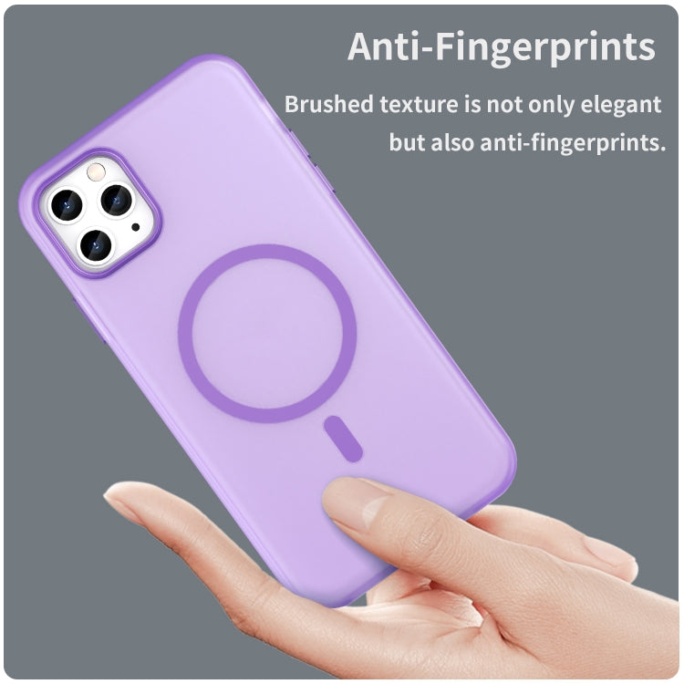 For iPhone 11 Pro Max MagSafe Frosted Translucent TPU + PC Full Coverage Phone Case