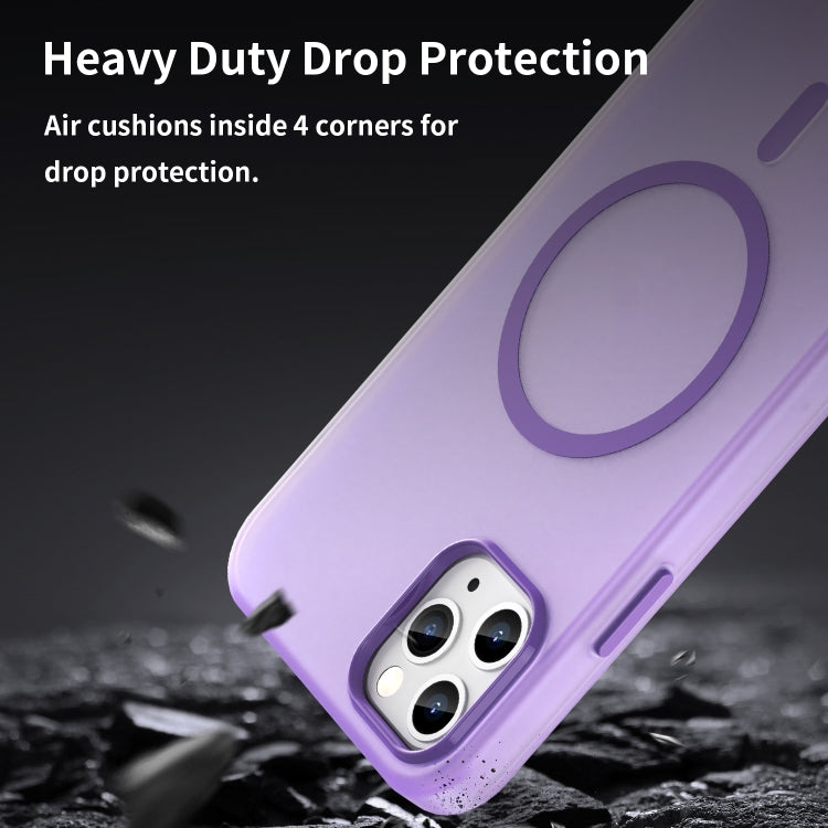 For iPhone 11 Pro Max MagSafe Frosted Translucent TPU + PC Full Coverage Phone Case