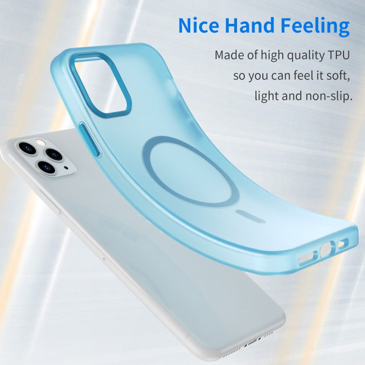 For iPhone 11 Pro Max MagSafe Frosted Translucent TPU + PC Full Coverage Phone Case