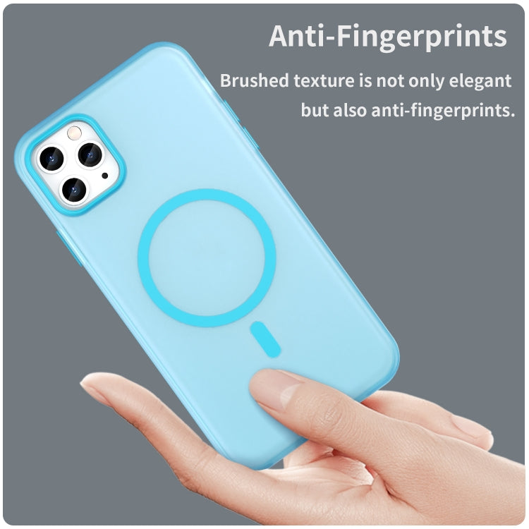 For iPhone 11 Pro Max MagSafe Frosted Translucent TPU + PC Full Coverage Phone Case