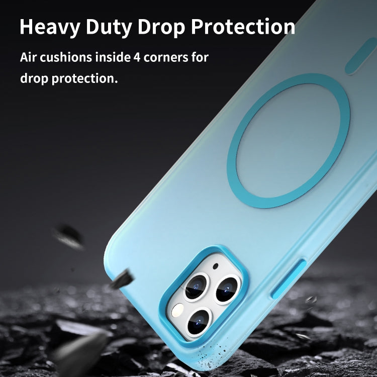For iPhone 11 Pro Max MagSafe Frosted Translucent TPU + PC Full Coverage Phone Case