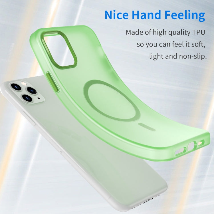 For iPhone 11 Pro Max MagSafe Frosted Translucent TPU + PC Full Coverage Phone Case