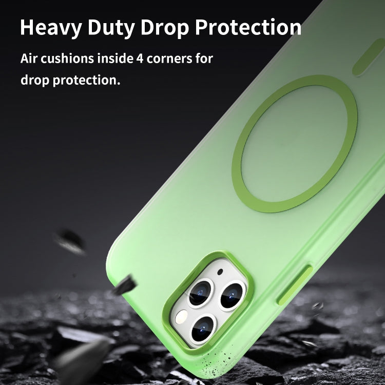 For iPhone 11 Pro Max MagSafe Frosted Translucent TPU + PC Full Coverage Phone Case