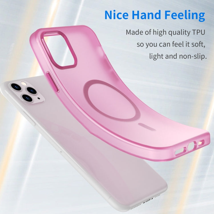 For iPhone 11 Pro Max MagSafe Frosted Translucent TPU + PC Full Coverage Phone Case