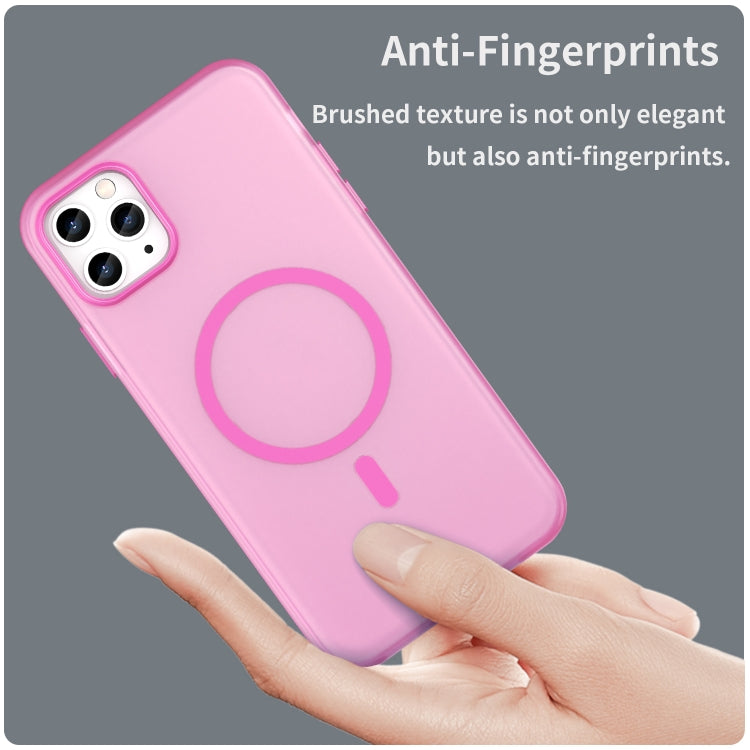 For iPhone 11 Pro Max MagSafe Frosted Translucent TPU + PC Full Coverage Phone Case