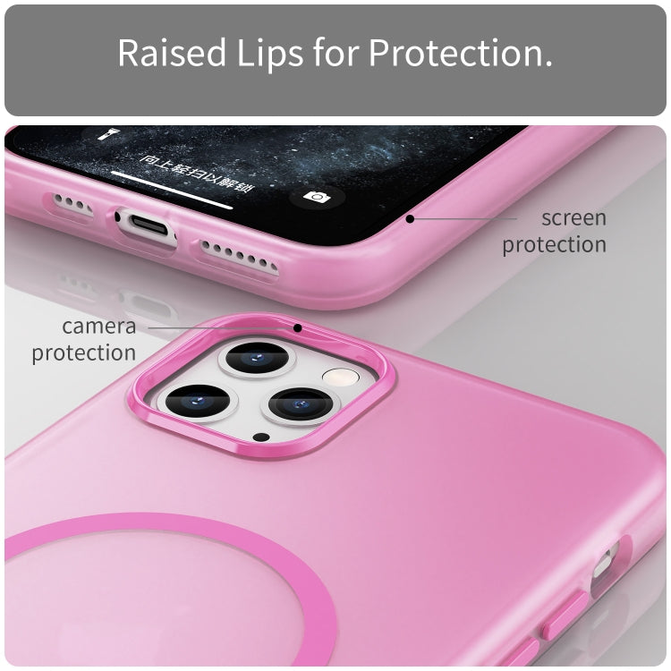 For iPhone 11 Pro Max MagSafe Frosted Translucent TPU + PC Full Coverage Phone Case