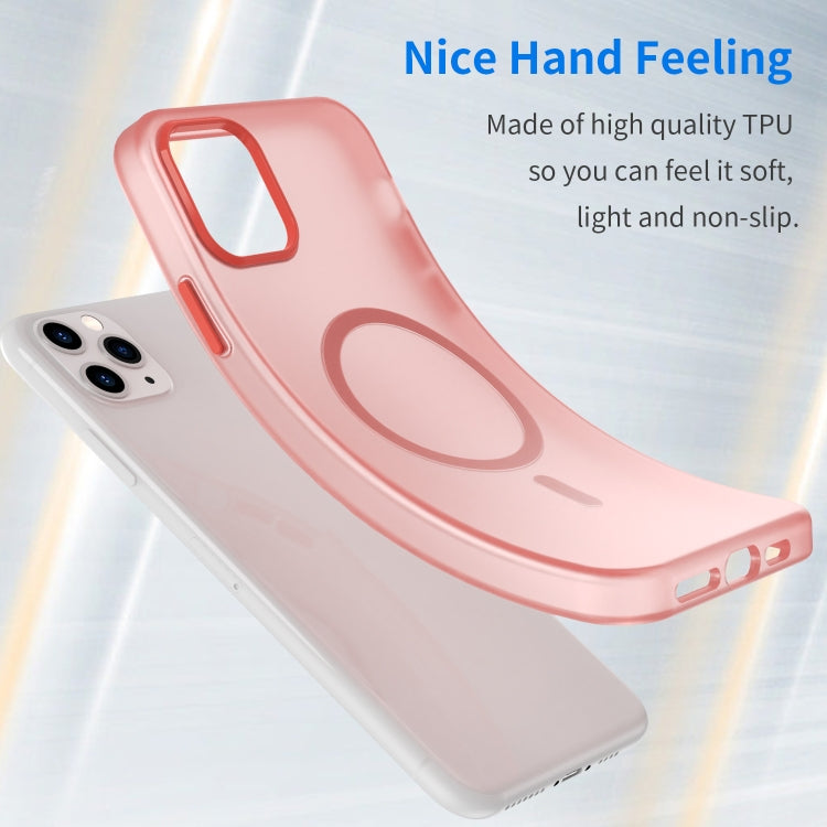 For iPhone 11 Pro Max MagSafe Frosted Translucent TPU + PC Full Coverage Phone Case