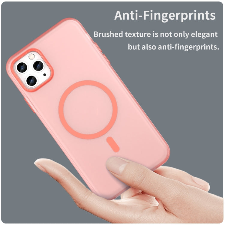 For iPhone 11 Pro Max MagSafe Frosted Translucent TPU + PC Full Coverage Phone Case