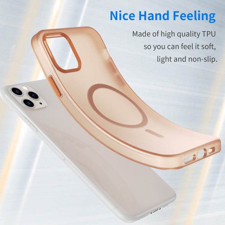 For iPhone 11 Pro Max MagSafe Frosted Translucent TPU + PC Full Coverage Phone Case