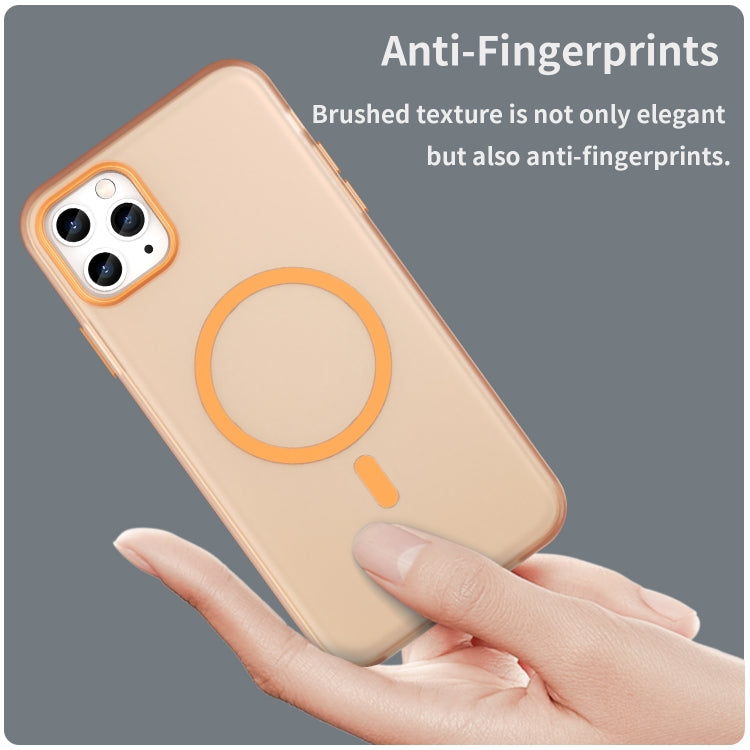 For iPhone 11 Pro Max MagSafe Frosted Translucent TPU + PC Full Coverage Phone Case