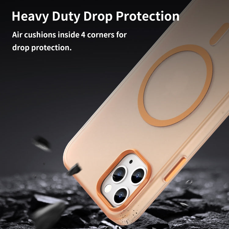 For iPhone 11 Pro Max MagSafe Frosted Translucent TPU + PC Full Coverage Phone Case