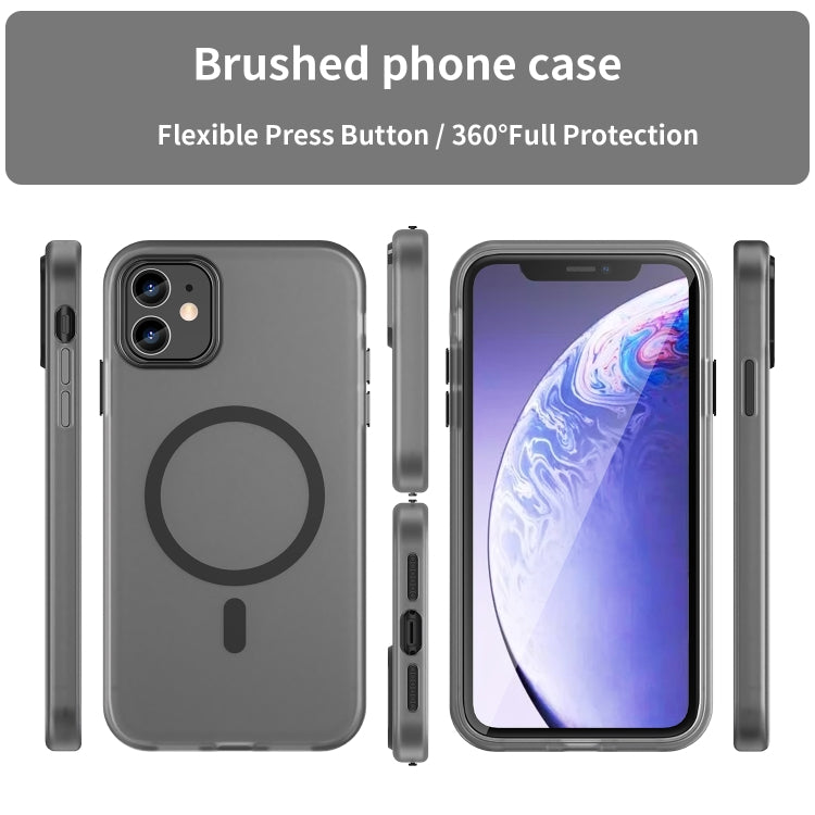 For iPhone 11 MagSafe Frosted Translucent TPU + PC Full Coverage Phone Case