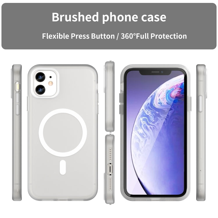 For iPhone 11 MagSafe Frosted Translucent TPU + PC Full Coverage Phone Case