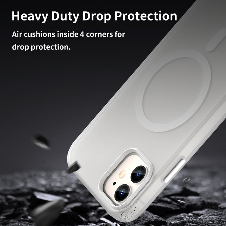 For iPhone 11 MagSafe Frosted Translucent TPU + PC Full Coverage Phone Case