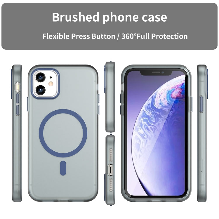 For iPhone 11 MagSafe Frosted Translucent TPU + PC Full Coverage Phone Case