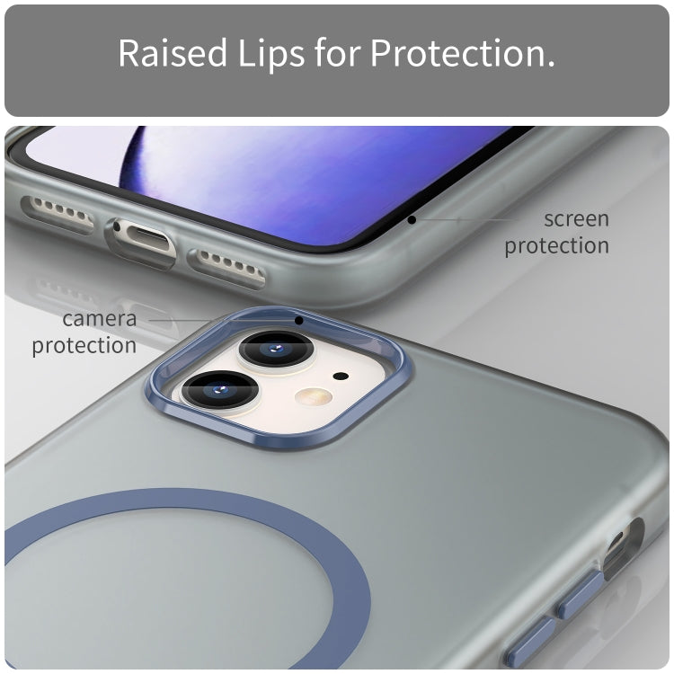 For iPhone 11 MagSafe Frosted Translucent TPU + PC Full Coverage Phone Case