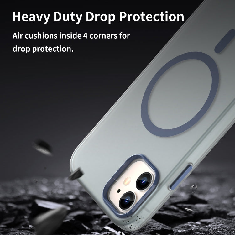 For iPhone 11 MagSafe Frosted Translucent TPU + PC Full Coverage Phone Case