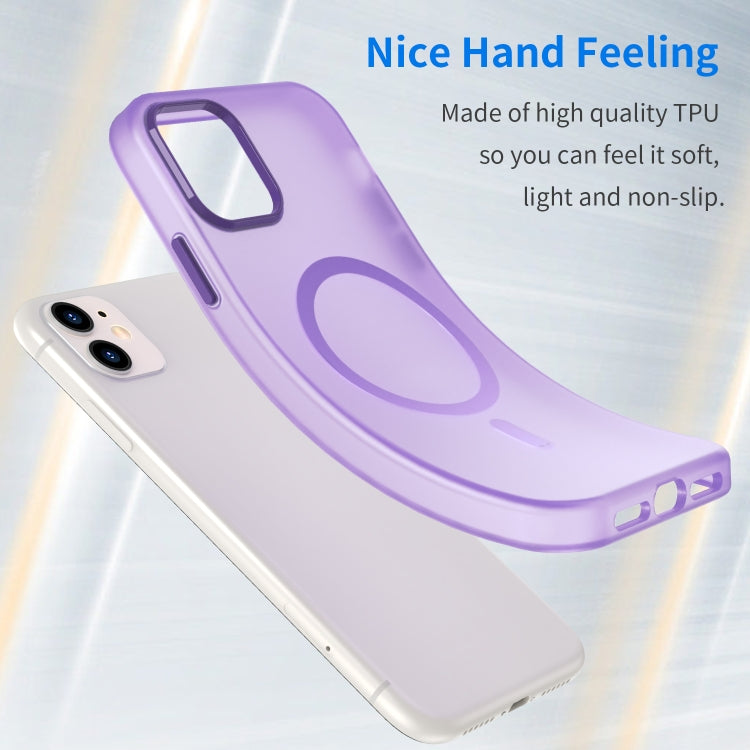 For iPhone 11 MagSafe Frosted Translucent TPU + PC Full Coverage Phone Case