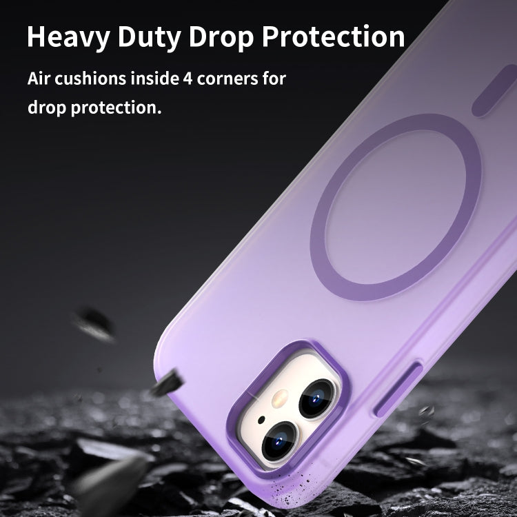 For iPhone 11 MagSafe Frosted Translucent TPU + PC Full Coverage Phone Case
