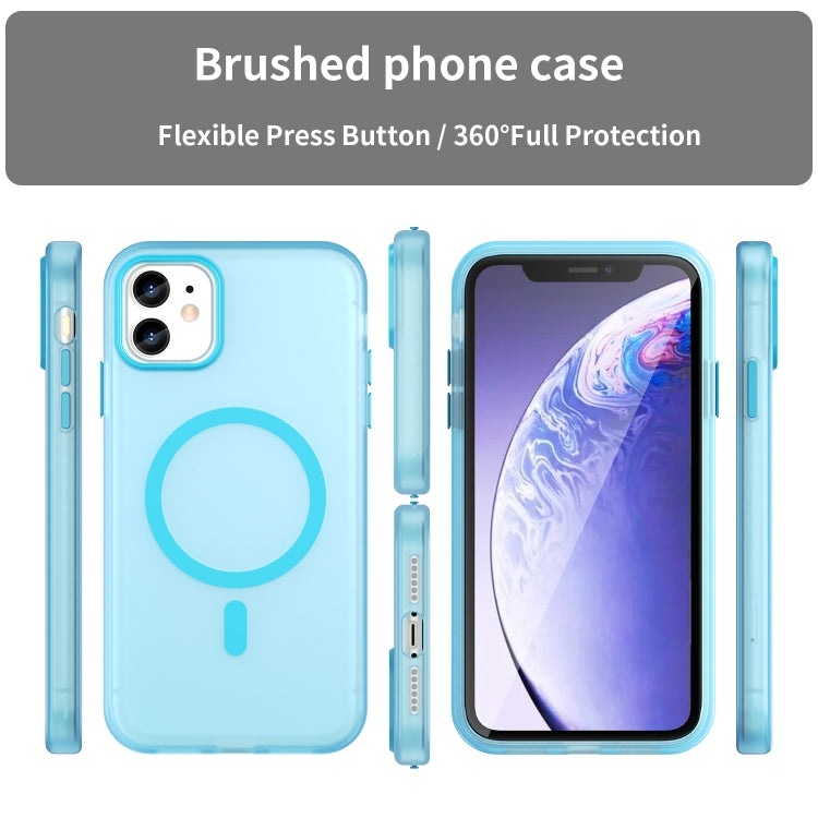 For iPhone 11 MagSafe Frosted Translucent TPU + PC Full Coverage Phone Case