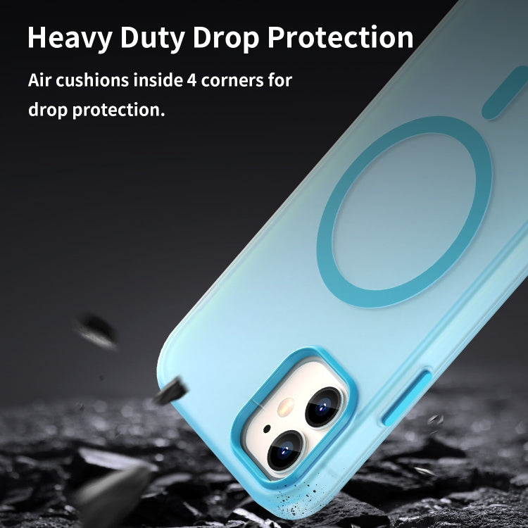 For iPhone 11 MagSafe Frosted Translucent TPU + PC Full Coverage Phone Case