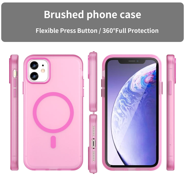 For iPhone 11 MagSafe Frosted Translucent TPU + PC Full Coverage Phone Case