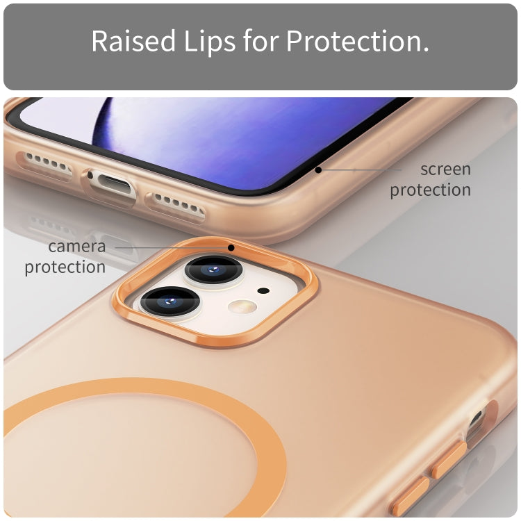 For iPhone 11 MagSafe Frosted Translucent TPU + PC Full Coverage Phone Case