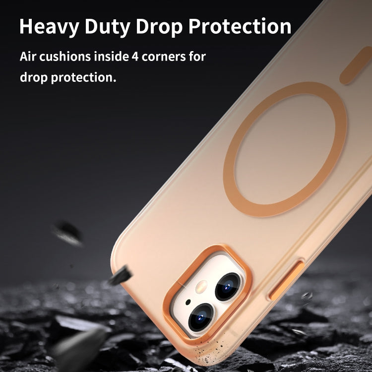 For iPhone 11 MagSafe Frosted Translucent TPU + PC Full Coverage Phone Case