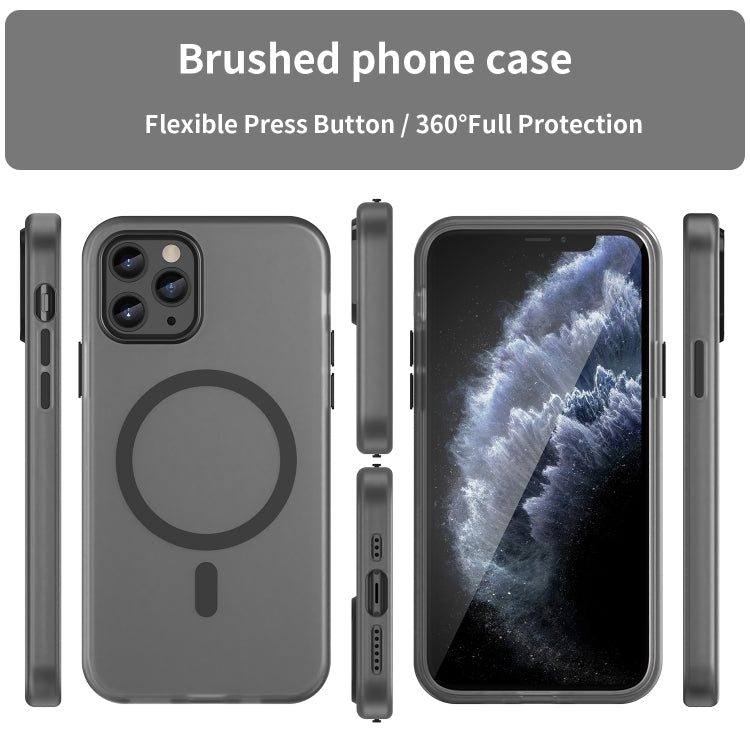 For iPhone 11 Pro MagSafe Frosted Translucent TPU + PC Full Coverage Phone Case