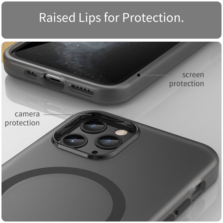 For iPhone 11 Pro MagSafe Frosted Translucent TPU + PC Full Coverage Phone Case