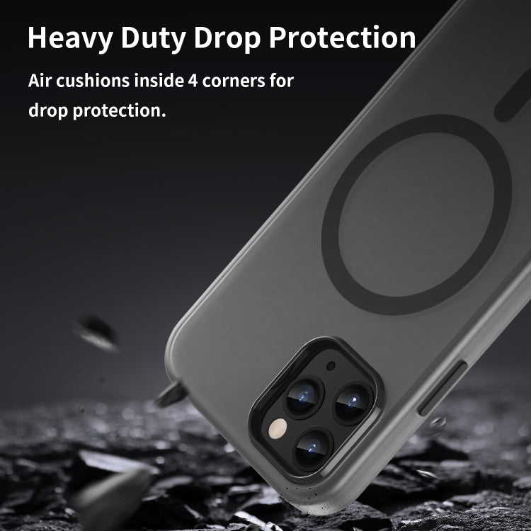 For iPhone 11 Pro MagSafe Frosted Translucent TPU + PC Full Coverage Phone Case