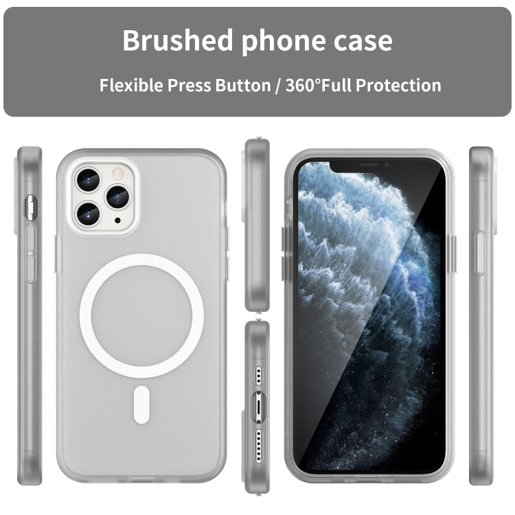 For iPhone 11 Pro MagSafe Frosted Translucent TPU + PC Full Coverage Phone Case