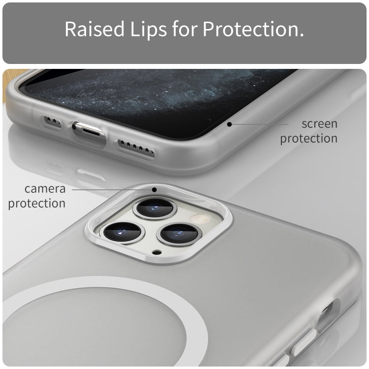 For iPhone 11 Pro MagSafe Frosted Translucent TPU + PC Full Coverage Phone Case
