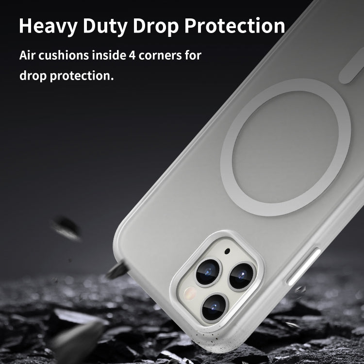 For iPhone 11 Pro MagSafe Frosted Translucent TPU + PC Full Coverage Phone Case