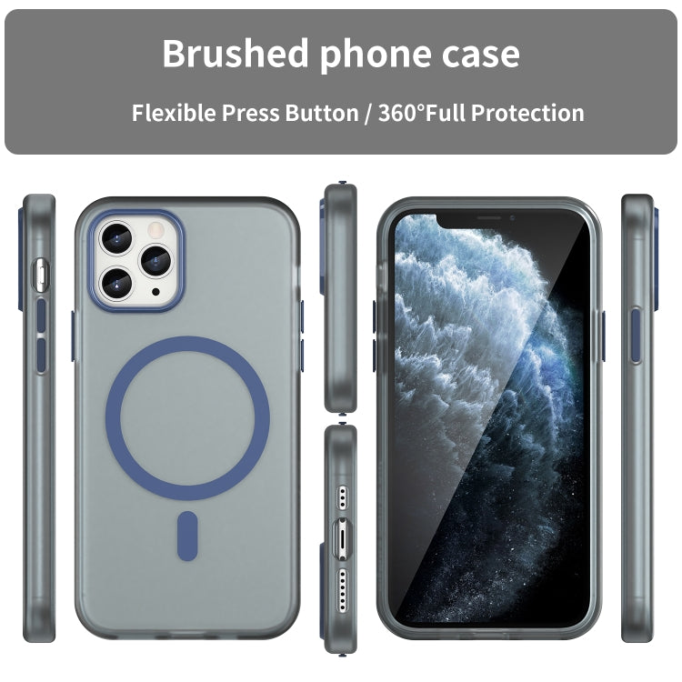 For iPhone 11 Pro MagSafe Frosted Translucent TPU + PC Full Coverage Phone Case