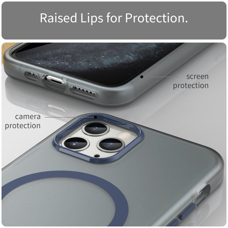 For iPhone 11 Pro MagSafe Frosted Translucent TPU + PC Full Coverage Phone Case