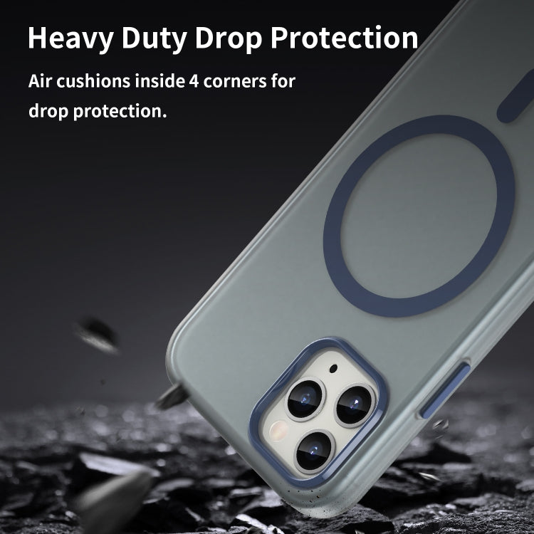 For iPhone 11 Pro MagSafe Frosted Translucent TPU + PC Full Coverage Phone Case