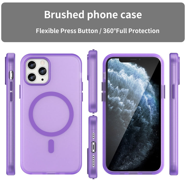 For iPhone 11 Pro MagSafe Frosted Translucent TPU + PC Full Coverage Phone Case