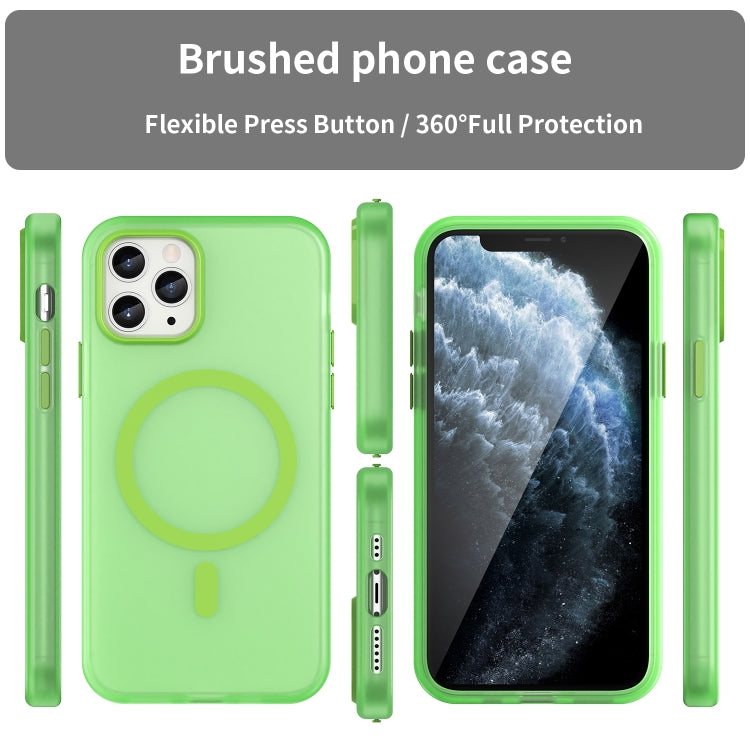 For iPhone 11 Pro MagSafe Frosted Translucent TPU + PC Full Coverage Phone Case