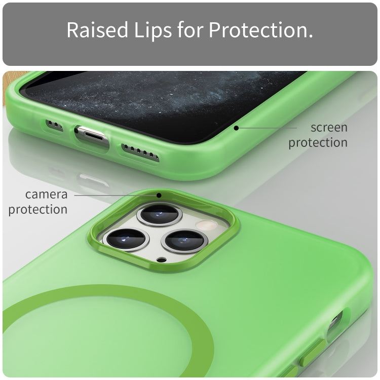 For iPhone 11 Pro MagSafe Frosted Translucent TPU + PC Full Coverage Phone Case