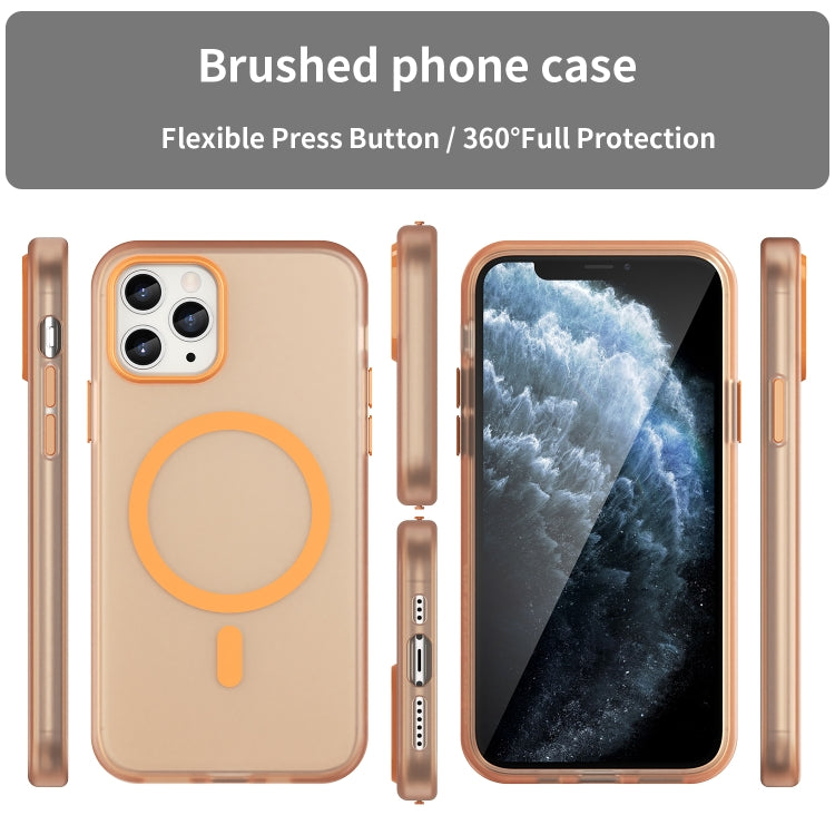 For iPhone 11 Pro MagSafe Frosted Translucent TPU + PC Full Coverage Phone Case